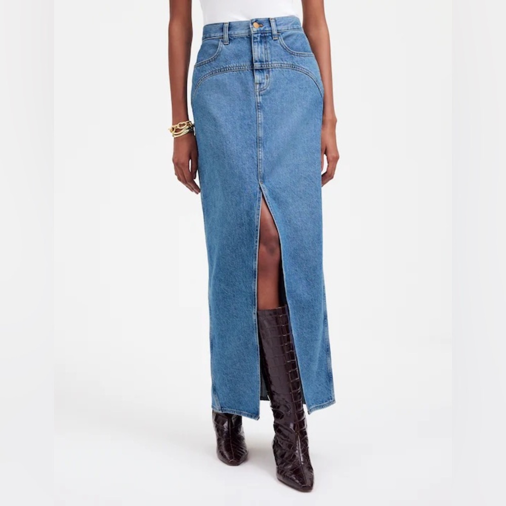 NWT Madewell Denim Western Maxi Skirt - Size 32 / 14